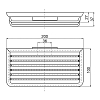 EMCO System2 Полочка-решетка, съемная, 200x100x37мм, подвесная, цвет: хром