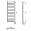Neoinox Rondo Полотенцесушитель 120x45см, электрический, box, цвет: белый матовый