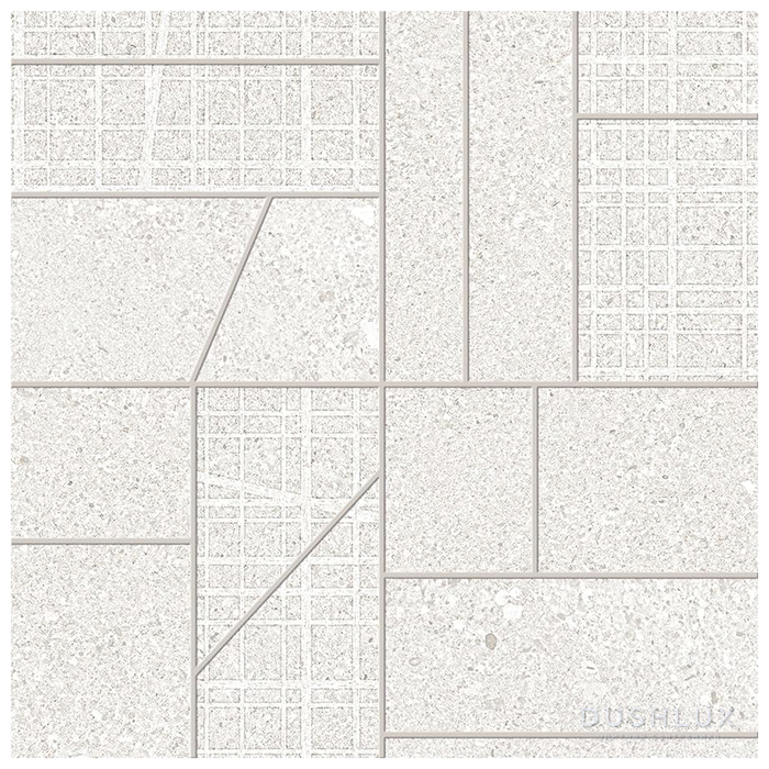 Фото Ergon GrainStone Керамогранит 30x30x0.95см, универсальная, глазурованный, цвет: Mosaico Big mix White naturale