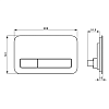 Villeroy & Boch ViConnect, Кнопка смыва, размер 269 x 161 x 13 mm, цвет: черный