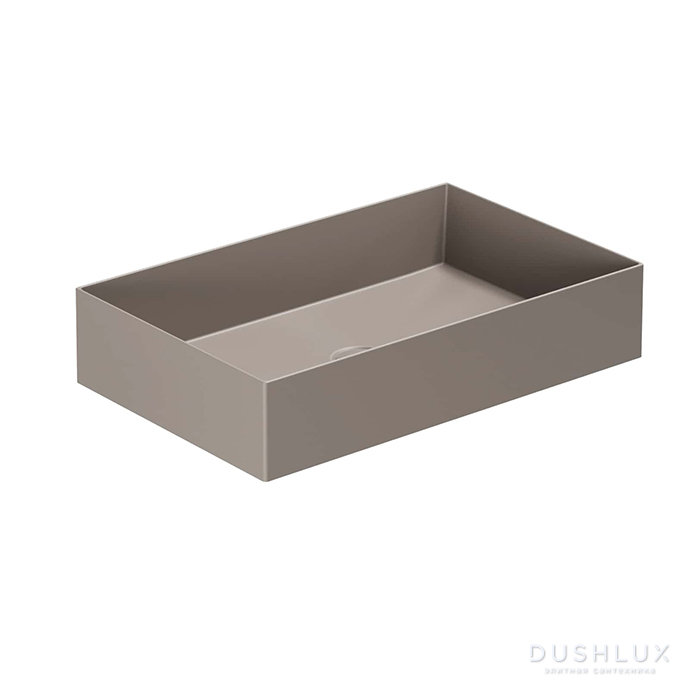 Фото Azzurra Elegance Squared раковина подвесная/накладная 60x38x15см., без отв., цвет: Tortora