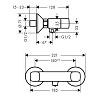 Hansgrohe Logis Смеситель для душа, настенный, с 2 ручками, цвет: хром