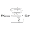 Azzurra Elegance Squared Раковина 102x46x12.5см., накладная, 1 отв., Sx, цвет: белый
