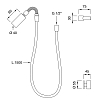 CEA Design FREE IDEAS Ручной душ с держателями и шлангом 150см, настенный, 1 режим, Rain jet, цвет: нержавеющая сталь/белый