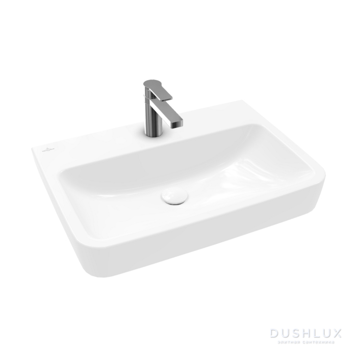 Фото Villeroy&Boch O.novo раковина 65x46x17.5см., 1 отв., подвесная, без перелива, цвет: альпийский белый