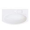 Kerama Marazzi Riva Раковина 80х47.5х15см., накладная, мебельная, с крепежом, 1 отв., с переливом, цвет: белый глянцевый