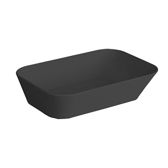Simas Wave Раковина-чаша 60x42x16.5см., накладная, без отв., цвет: черный матовый