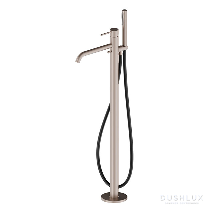 Фото Newform XT Смеситель для ванны, напольный, с ручным душем, цвет: copper glossy