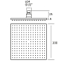 Cisal Shower Верхний душ 20x20см., цвет: нержавеющая сталь