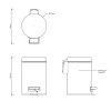 Decor Walther Universal Ведро с педалью, цвет: Сталь полированная