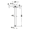 Duravit Shower Кронштейн для верхнего душа 30 см, потолочный, цвет: хром