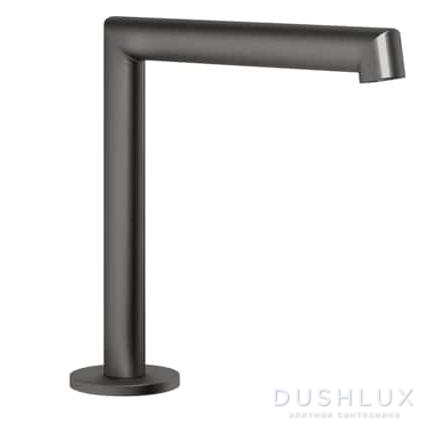 Фото Gessi Ingranaggio Излив для раковины, настольный, цвет: Black Metal Brushed PVD