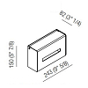 Agape Mach 2 Держатель для бумажных полотенец подвесной 24.3x15x8.2 см, цвет: черный