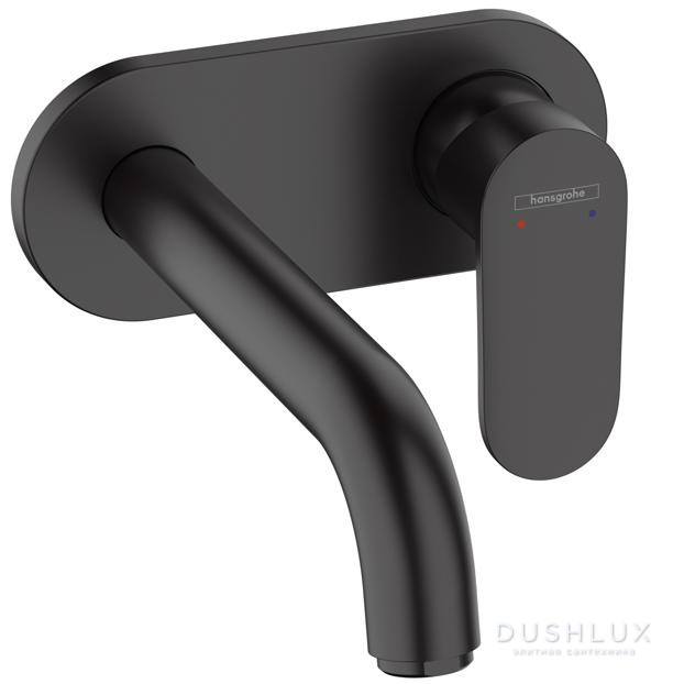 Фото Hansgrohe Vernis Blend Смеситель для раковины, встраиваемый, излив 207мм, внешняя часть, цвет: матовый черный