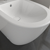 Villeroy&Boch Subway 2.0, Биде напольное, с отверстием для смесителя, с переливом, 37x56см, с антигрязевым покрытием CeramicPlus, цвет: белый