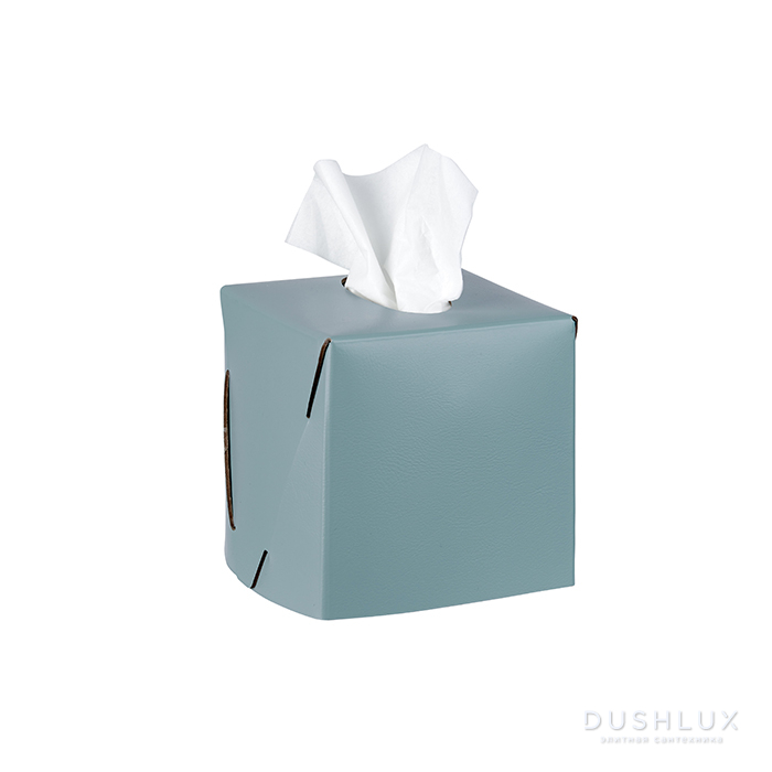 Фото Colombo Adj Салфетница Kleenex, 12x12H12 см, цвет: небесный/эвкалипт
