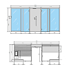 Effegibi Yoku Spa Glass Сауна&Хаммам 444x170h217см, угловая Sx, цвет: на выбор