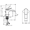 Hansgrohe Vivenis Смеситель для раковины, на 1 отв., с донным клапаном, цвет: черный матовый