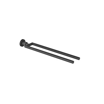 Dornbracht Tara. Полотенцедержатель 40см., двойной, неподвижный, подвесной, цвет: чёрный матовый