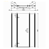 Burlington Britton Дверь на петлях 80x30см., цвет: хром