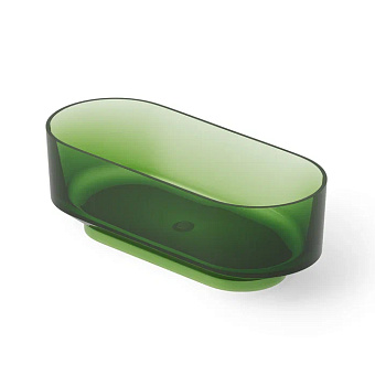 Dea Design Shadow Ванна 170x72x56см., отдельностоящая, Glasstech, прозрачная смола, цвет: Emerald R3