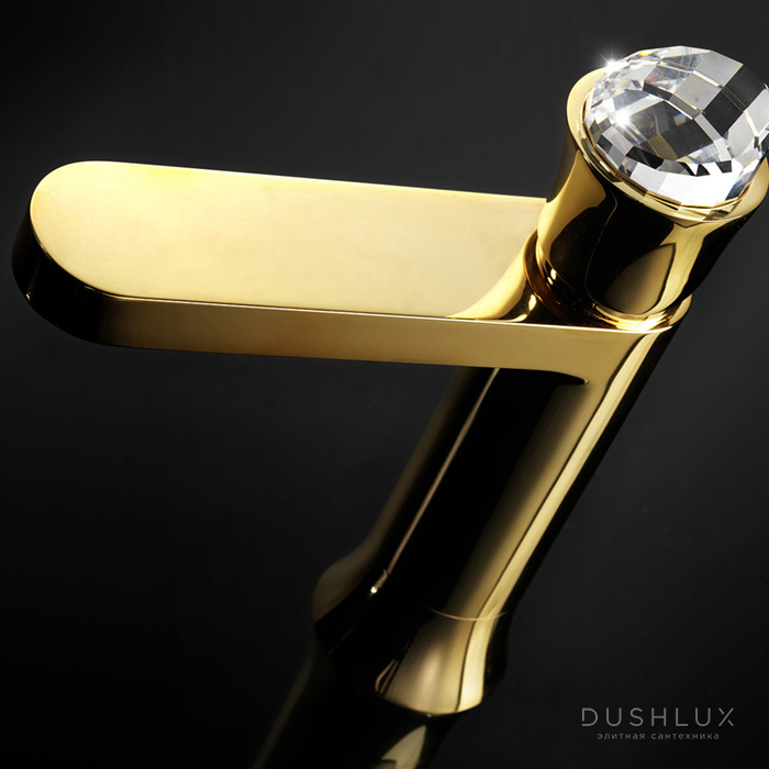 Фото Maier Muse Diamond Смеситель для раковины, на 1 отв, цвет: золото