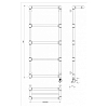 Secado Фалерони 2 Полотенцесушитель 40x120 см, электрический, цвет: бронза
