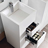 NOORTH milldue edition TOUCH Комплект мебели 41х40х88см, напольный, 3 ящика, слив в пол, раковина Milltek, смеситель H2O, цвет: белый матовый