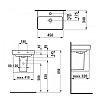 Laufen Pro S Раковина 45x34x8.5 см, 1 отв., подвесная/на столешницу, c переливом, цвет: белый