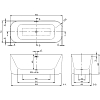 Villeroy&Boch Finion Ванна 170х70х62см., отдельностоящая, Quaryl®, цвет: альпийский белый/золото