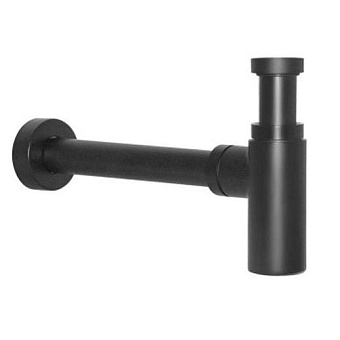 Duravit Сифон декоративный 1/4" удлиненный для донного клапана, цвет чёрный матовый