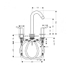 Hansgrohe Focus Смеситель для раковины 100, на 3 отв., с донным клапаном, излив 120мм, h93мм, цвет хром