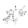 Nobili Up Смеситель для ванны, настенный, с ручным душем, цвет: хром