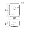 Omoikiri Omi 38-U/I Кухонная мойка 37.4x18x43,4см.,встраиваемая, цвет: нержавеющая сталь