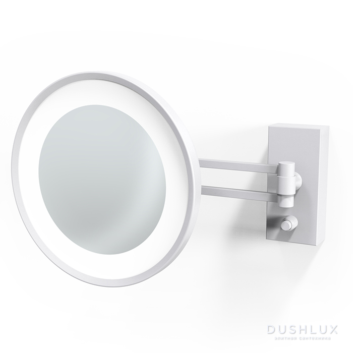 Фото Decor Walther BS 36 LED Косметическое зеркало 22см, подвесное, увел. 3x, подсветка LED, цвет: белый матовый
