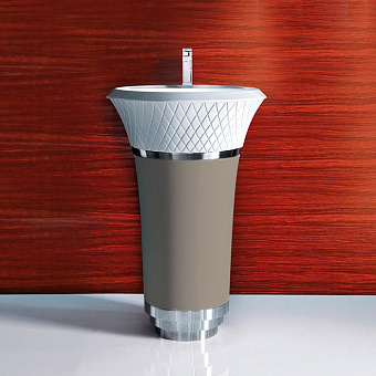 Falper George Раковина 58х58х87 см, 1 отв., напольная, цвет: Pavillon grey