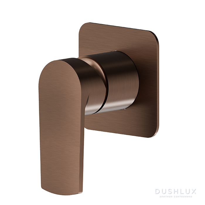 Фото Newform Haka Смеситель для душа, встраиваемый, на 1 поток, цвет: PVD brushed copper bronze