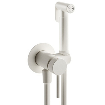 Plumberia Selection IXO Гигиенический душ со смесителем, держателем и шлангом PVC 125см., цвет: белый матовый