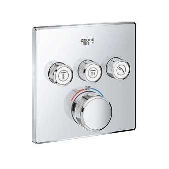 Grohe Grohtherm SmartControl Термостат для встраиваемого монтажа на 3 выхода, цвет: хром