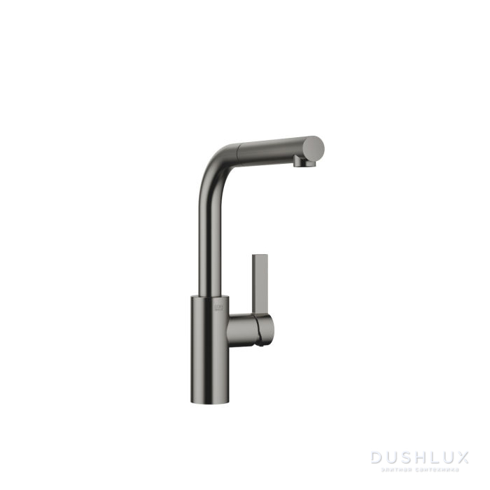 Фото Dornbracht Elio Смеситель для кухни, 1 отв., Pull-out, цвет: платина темная сатинированная