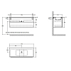 Falper 7.0 Тумба с раковиной 120x45x50см, подвесная, 2 ящика, Cristalplant, цвет: белый