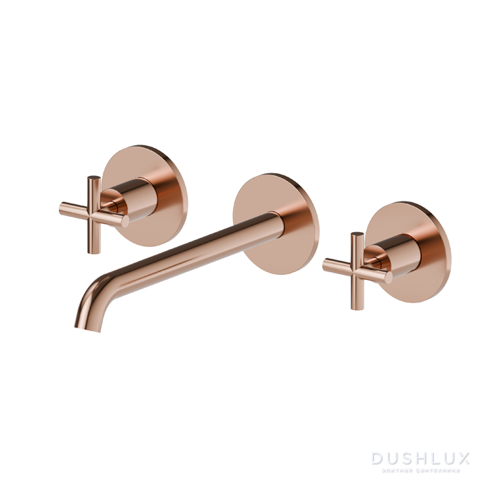 Фото Newform Blink Смеситель для раковины, встраиваемый, цвет: PVD copper bronze