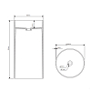 Dea Design Раковина 45x90см., напольная, без отв., цвет: grey