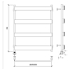 Secado Кродо Полотенцесушитель 50x60 см, электрический, цвет: черный матовый