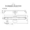 Plumberia Selection Трап душевой PS LINEAR 6x50см., 2устор. накладка из нерж. стали, комбинир. затвор с горизонт. выпуском Ду 50мм., 40л/мин., цвет: нержавеющая сталь