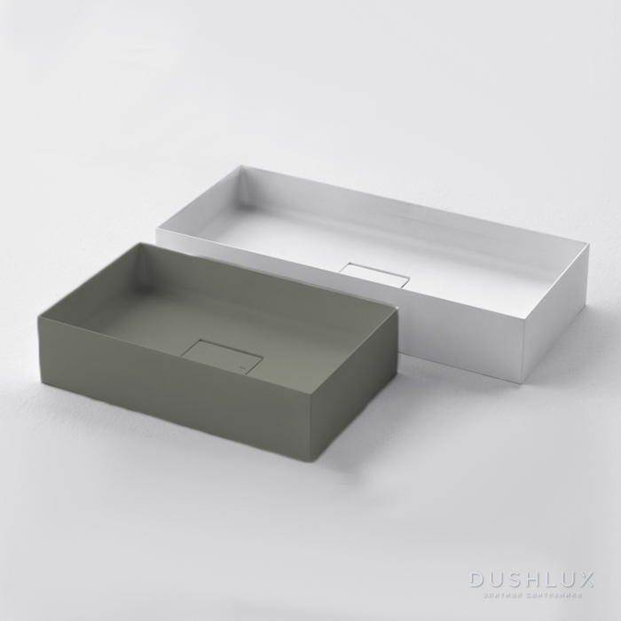 Фото Falper Quattro.Zero Раковина 50x31x10 см, без отв., накладная, цвет: глина