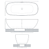 Artceram Hoop Ванна 170x70хh50 см отдельностоящая, цвет: salvia