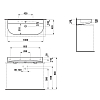 Laufen Sonar Раковина 100x42x14см, накладная, без отверстий, цвет: белый