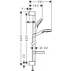 Hansgrohe Crometta Vario Unica Душевой набор: штанга 650mm, ручной душ 110, 2jet (Rain, IntenseRain), мыльница, шланг, цвет: белый/хром