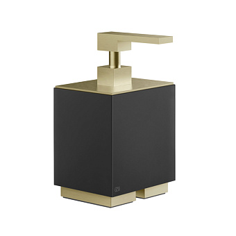Gessi Inverso Accessories Дозатор для жидкого мыла, настольный, цвет: черный/Brass Brushed PVD